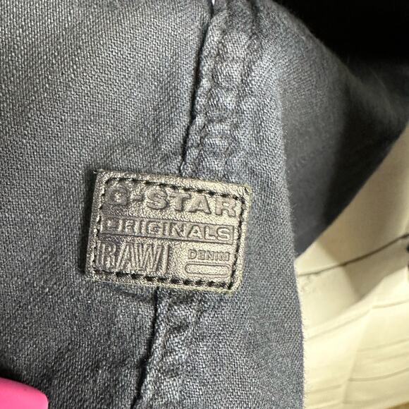 G Star Raw Mens Size Medium Arc 3D Long Sleeve Shirt Western Style Blue Chambray - Picture 11 of 12